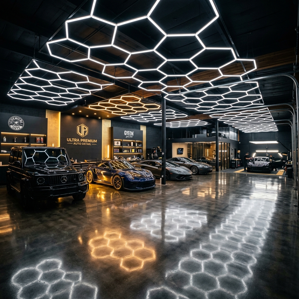 Auto Palette Studio with hexagonal lights